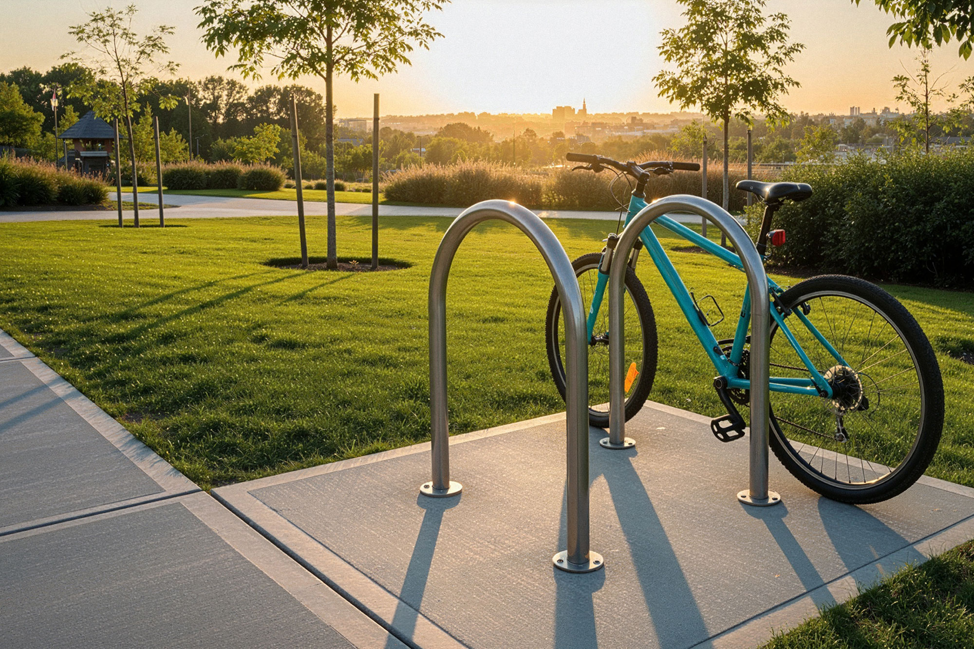 Commercial U-Hoop Bike Racks