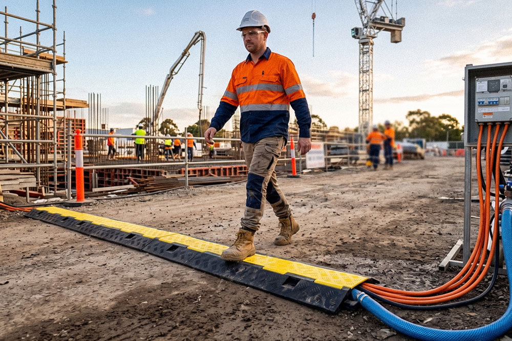 Construction Sites: Safe routing of temporary power and water across active civil sites.