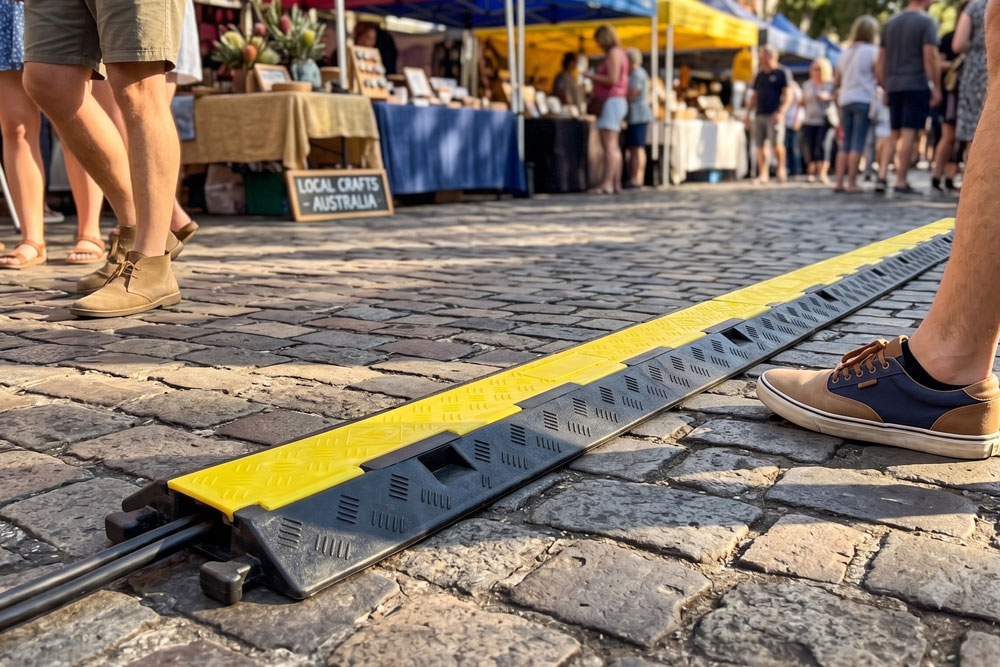 Public Events & Markets: Preventing trip hazards in heavy pedestrian areas.